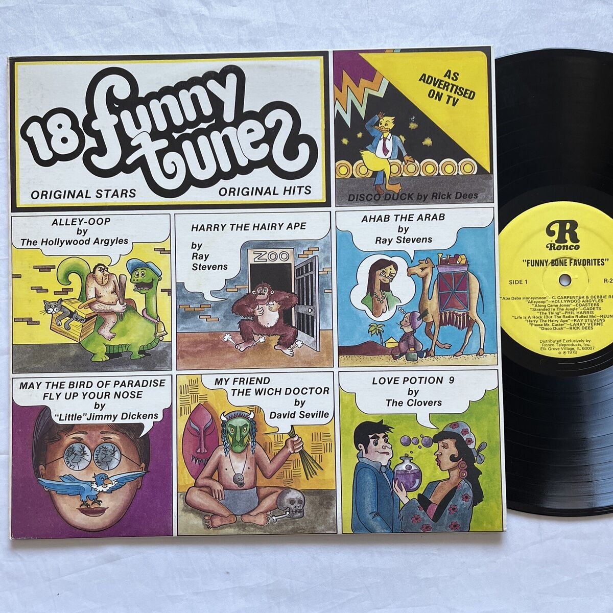 18 FUNNY TUNES - ORIGINAL HITS - USED VINYL - COMPILATION