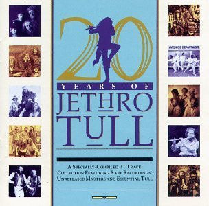 JETHRO TULL - 20 YEARS OF JETHRO TULL - A SPECIALLY-COMPILED 21 TRACK COLLECTION FEATURING RARE RECORDINGS UNRELEASED MASTERS AND ESSENTIAL TULL (COVER NM*.MEDIA M*) ORIGINAL 1988 PRESSING 2LP - USED VINYL