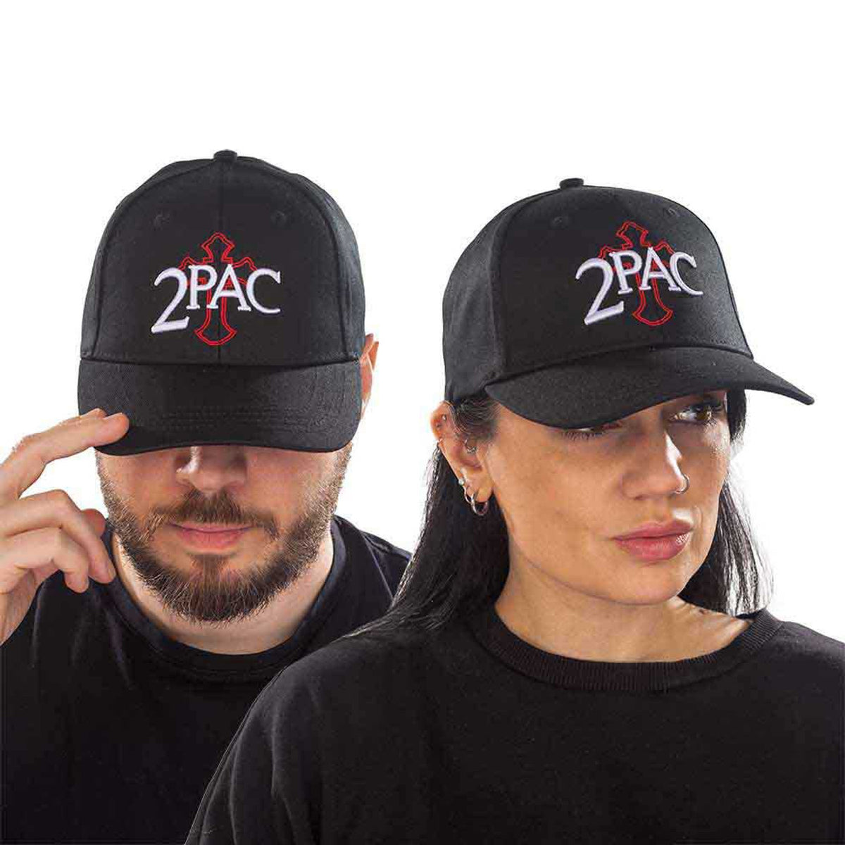 TUPAC - BASEBALL CAP CROSS LOGO - FULLY LICENSED MERCHANDISE - HAT