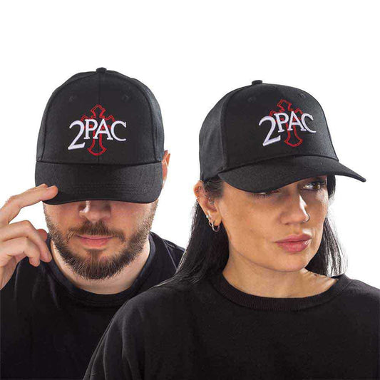 TUPAC - BASEBALL CAP CROSS LOGO - FULLY LICENSED MERCHANDISE - HAT