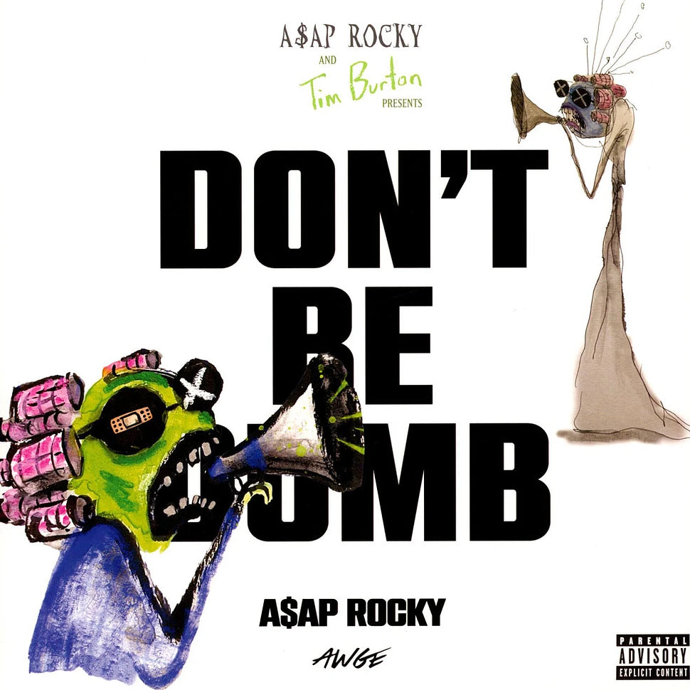 A$AP ROCKY (AND TIM BURTON) - DON'T BE DUMB - LTD. ED. BLACK AND WHITE VINYL - NEW VINYL