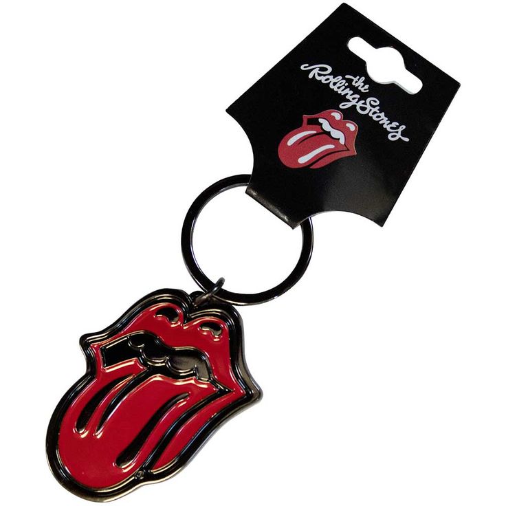 THE ROLLING STONES - CLASSIC TONGUE LOGO BLACK - KEYRING