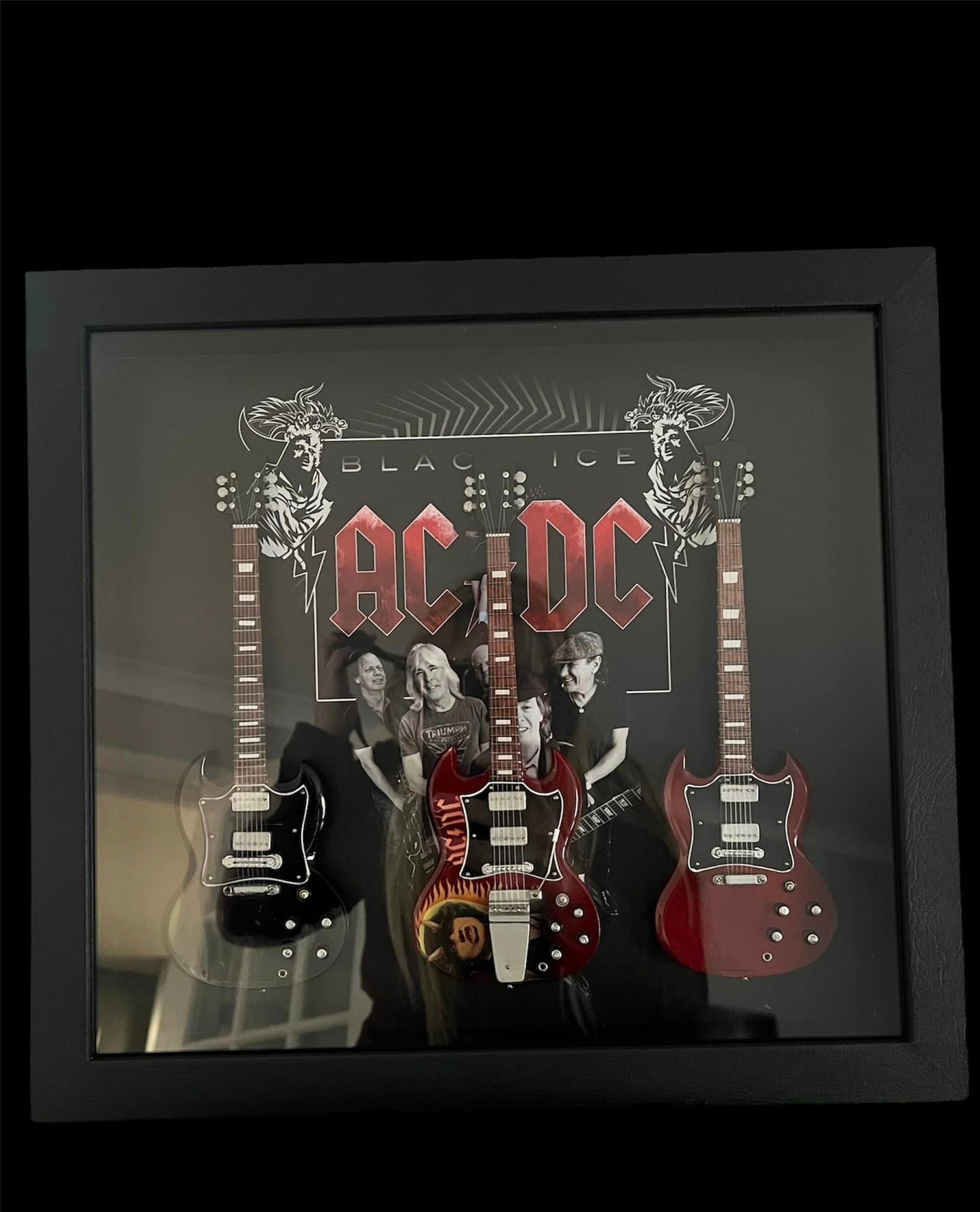 AC/DC SHADOWBOX - 16"LX14.5"WX1.5"D