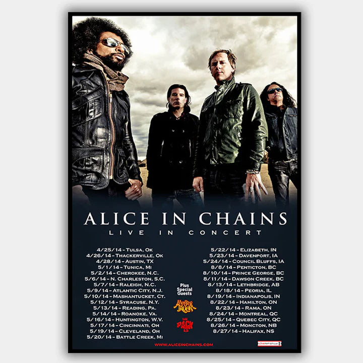 ALICE IN CHAINS WITH MONSTER TRUCK - LIVE IN CONCERT 2014 - CONCERT POSTER - 13" X 19"19"