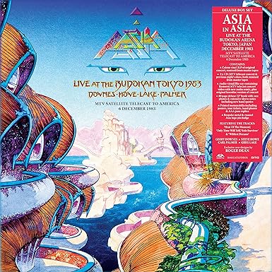 ASIA IN ASIA - LIVE AT THE BUDOKAN ARENA, TOKYO JAPAN DEC 1983 GEOFF DOWNS, STEVE HOWE, CARL PALMER, GREG LAKE.FEAT: HEAT OF THE MOMENT, ONLY TIME WILL TELL, SOLE SURVIVOR & WILDEST DREAMS - BOOKLET WITH PJOTOS AND NOES INCL.