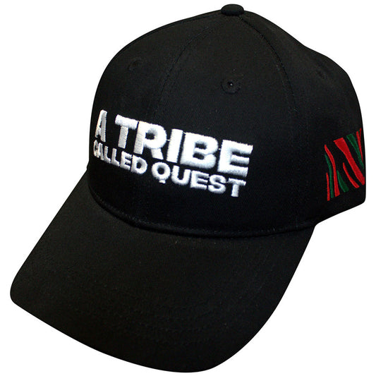 A TRIBE CALLED QUEST - BALL CAP - BLACK W/WHITE EMBROIDER LOGO - FULLY LICENSED MERCCH