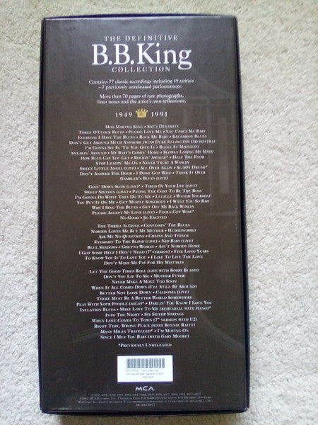 B.B.KING - KING OF THE BLUES - 4CD CLUB EDITION BOXSET REMASTERED - (COND VG++) - USED CD BOXSET