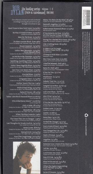 BOB DYLAN -  BOOTLEG SERIES VOLUME 1-3  RARE AND UNRELEASED 1961-1991 3CD BOXSET- (COND M*) - USED CD BOXSET