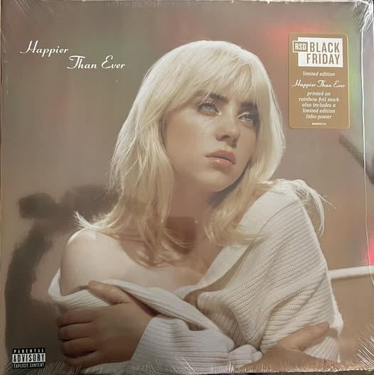 BILLIE EILISH - HAPPIER THAN EVER - LIMITED EDITION R.S.D. BLACK FRIDAY 2024 RAINBOW FOIL GATEFOLD SLEEVE AND LITHO POSTER INCLUDED - NV