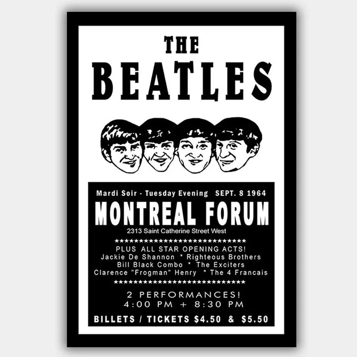 BEATLES, THE - MONTREAL FORUM   - Concert Poster