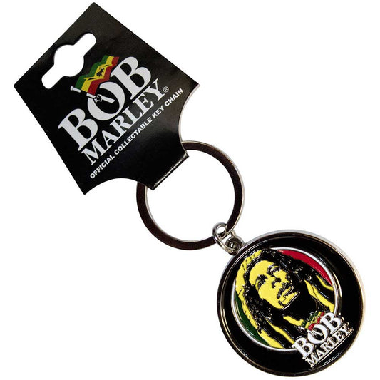 BOB MARLEY - FACE LOGO - KEYRING