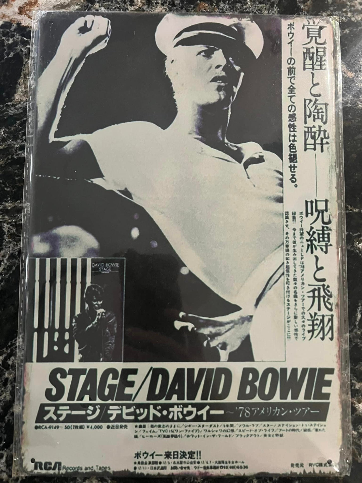 DAVID BOWIE - ON STAGE JAPAN - TIN SIGN