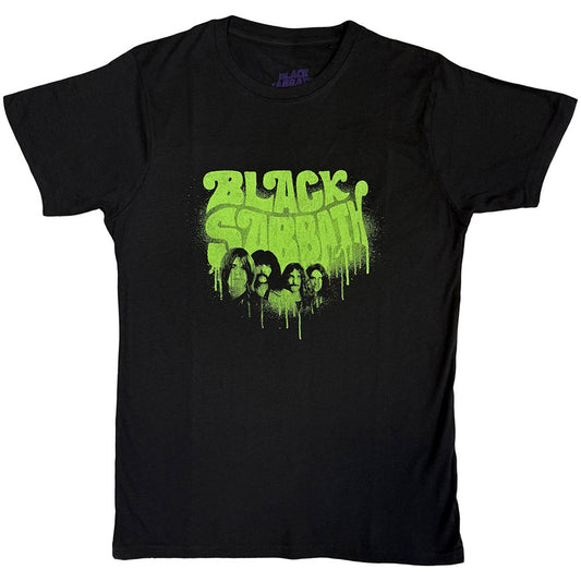 BLACK SABBATH GRAFFITI (GREEN) ADULT TSHIRT