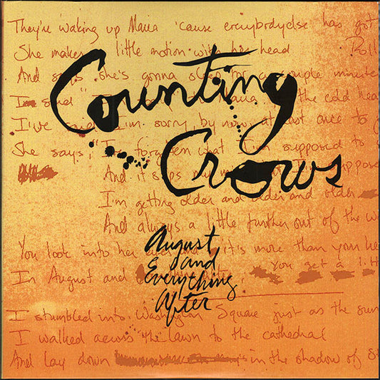 COUNTING CROWS - AUGUST & EVERYTHING AFTER - 2LP 180 GRAM VINY 2017 RE-ISSUE - MINT* - USED VINYL
