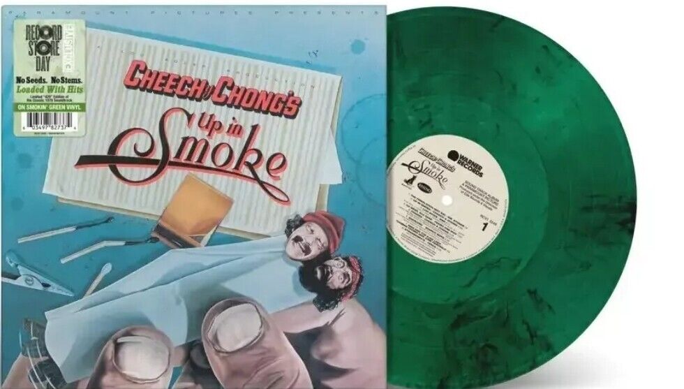 CHEECH & CHONG - UP IN SMOKE NO SEEDS, NO STEMS - LOADED WITH HITS R.S.D. EXCLUSIVE "420" EDITION GREEN VINYL - NV