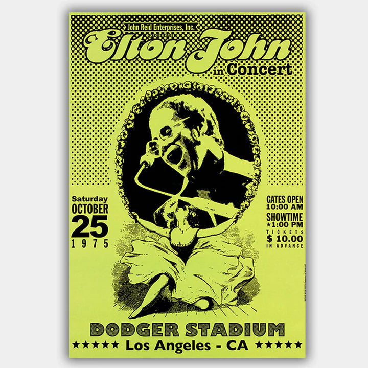 JOHN, ELTON (1975) - Concert Poster - 13 x 19 inches