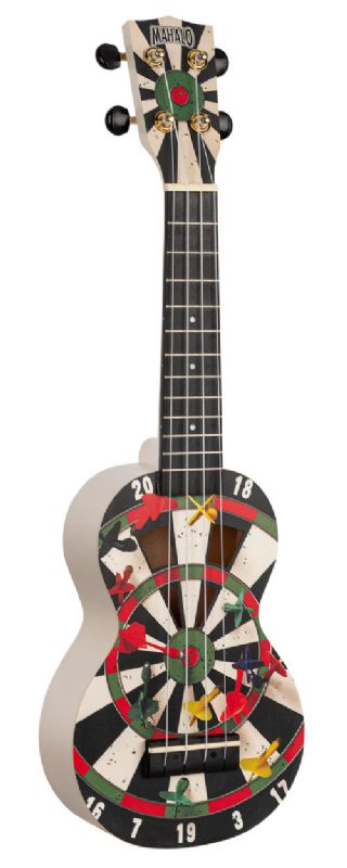 Mahalo Ukuleles Art Series Soprano Ukulele With Bag, Darts - UKELELE