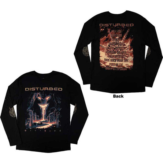 DISTURBED - DIVISIVE - LONG SLEEVE TSHIRT - FULLY LICENSED MERCH