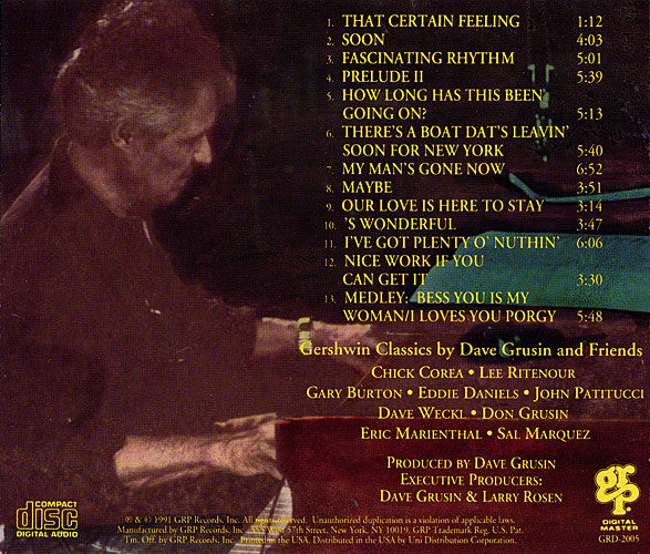DAVE GRUSIN - THE GERSHWIN CONNECTION - USED CD