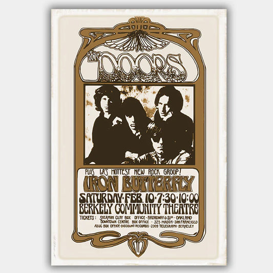 Doors with Iron Butterfly (1967) - Concert Poster - 13 x 19 inches