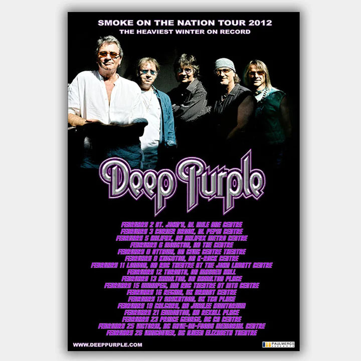 Deep Purple (2012) - Concert Poster - 13 x 19 inches