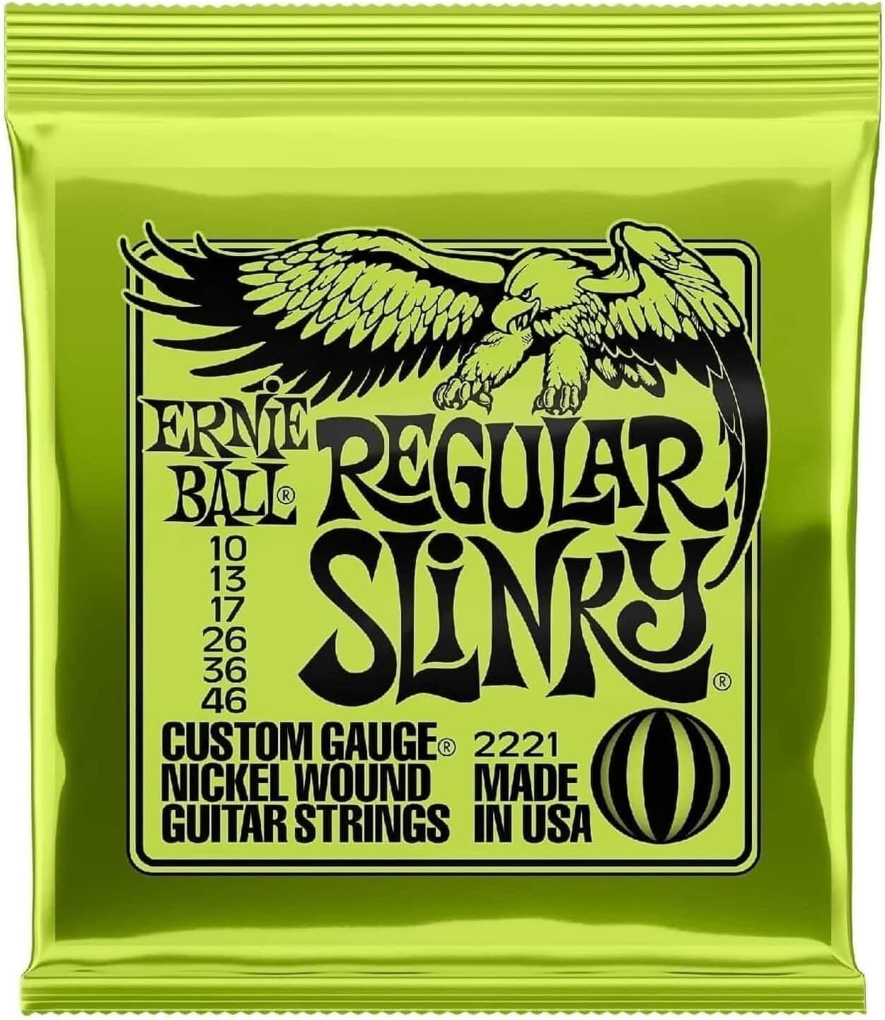 GUITAR STRINGS - ERNIE BALL ELECTRIC GUITAR - NICKEL WOUND, CUSTOM GAUGE - REGULAR SLINKY   - Accessories