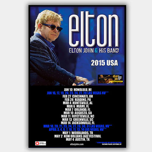 JOHN, ELTON (2015) - Concert Poster - 13 x 19 inches