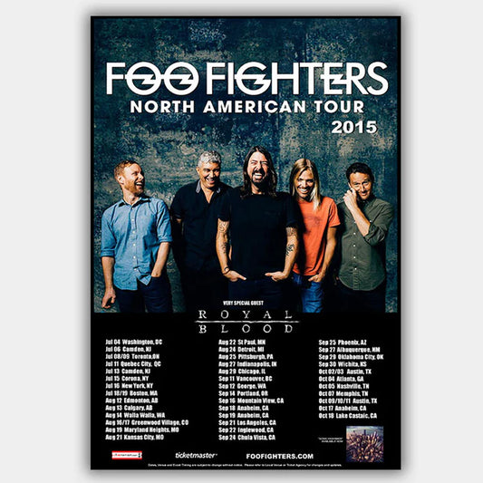 Foo Fighters with Royal Blood (2015) - Concert Poster - 13 x 19 inches