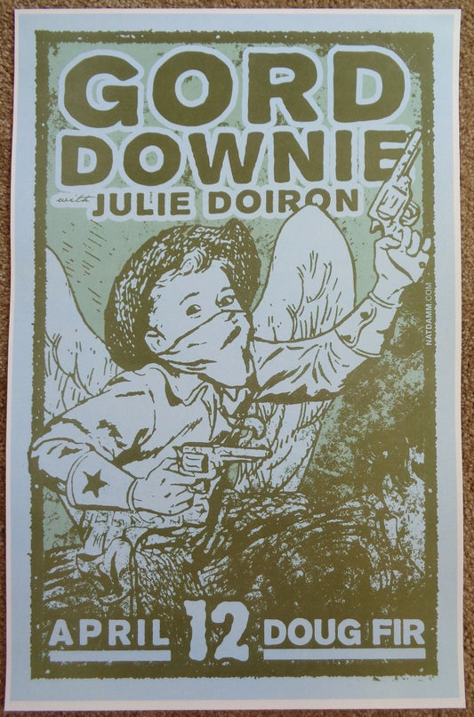 Downie GORD, of THE TRAGICALLY HIP Portland Oregon 2011 Gig Concert POSTER