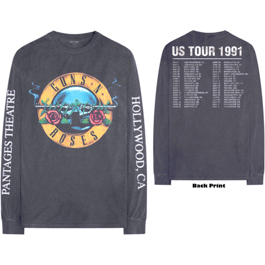 GUNS N ROSES - TOUR 1991 - LONG SLEEVE ADULT TSHIRT