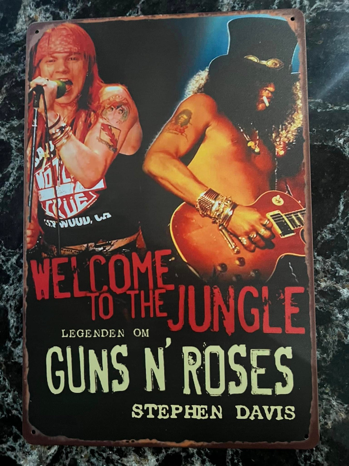 GUNS & ROSES - WELCOME TO THE JUNGLE - TIN SIGN