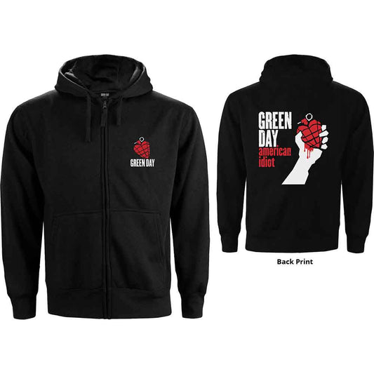 GREEN DAY - AMERICAN IDIOT LADIES ZIPPED HOODIE