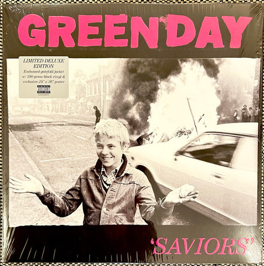 GREEN DAY SAVIORS - EXCLUSIVE DELUXE EDITION EMBOSSED GATEFOLD JACKET 180 GR &NEXCLUSIVE FULL SIZE POSTER INCLUDED