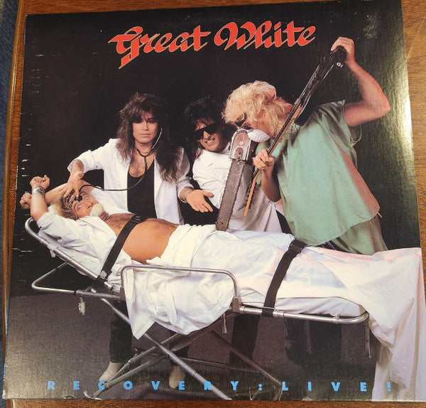 GREAT WHITE - RECOVERY: LIVE! - ORIGINAL 1987 PRESSING - VERY CLEAN COPY AND EXCELLENT COVER VG++ - USED VINYL