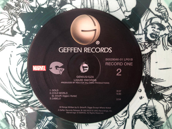 GENIUS* /GZA - LIQUID SWORDS - TRANSLUCENT SEAGLASS VINYL 2LP - 2018 MARVEL - **SEALED COPY- USED VINYL