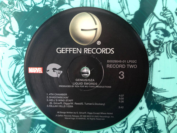 GENIUS* /GZA - LIQUID SWORDS - TRANSLUCENT SEAGLASS VINYL 2LP - 2018 MARVEL - **SEALED COPY- USED VINYL