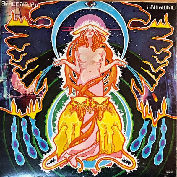 HAWKWIND - SPACERITUAL - *RARE - 2LP - ORIGINAL 1973 PRESSING - FOLD OUT TO POSTER COVER - *(NM) - USED VINYL