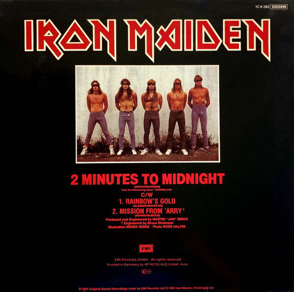 IRON MAIDEN - 2 MINUTES TO MIDNIGHT - 12" SINGLE *IMPORT - USED VINYL
