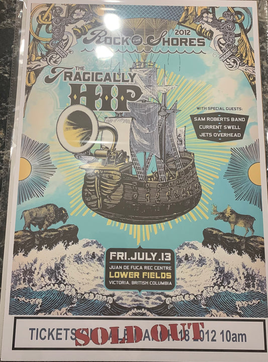 The Tragically Hip Rock The Shores 2012 - Concert Poster - 13 x 19 Inches