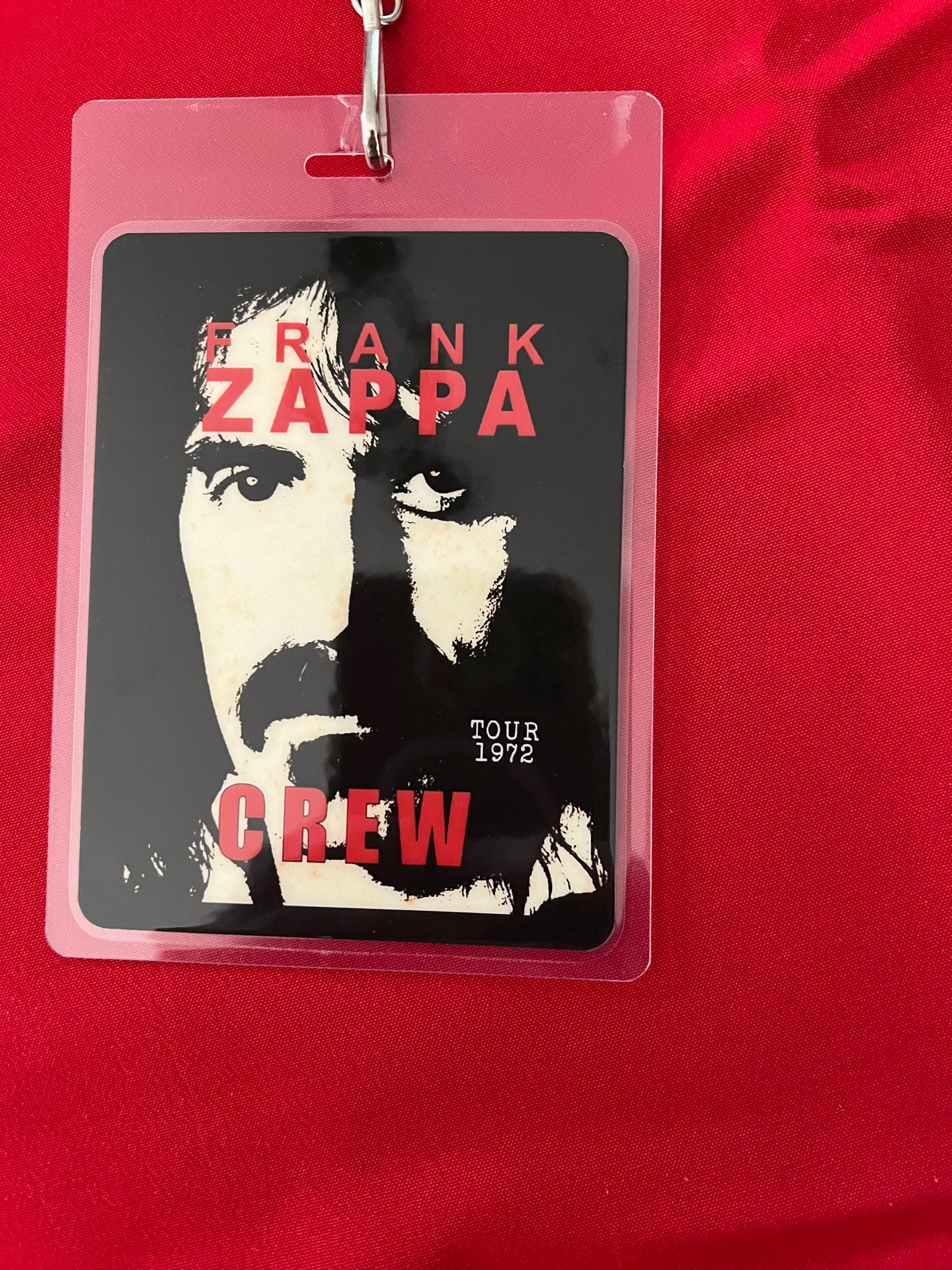 BACKSTAGE PASS- FRANK ZAPPA TOUR 1972- LICENSED MERCHANDISE