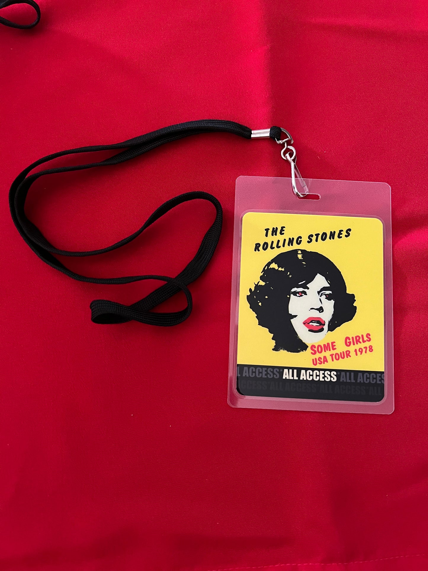 BACKSTAGE PASS- THE ROLLING STONES SOME GIRLS TOUR 1978- LICENSED MERCHANDISE