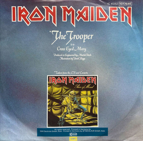 IRON MAIDEN - THE TROOPER 12" 45RPM MAXI SINGLE - ORIGINAL 1983 PRESSING - USED VINYL