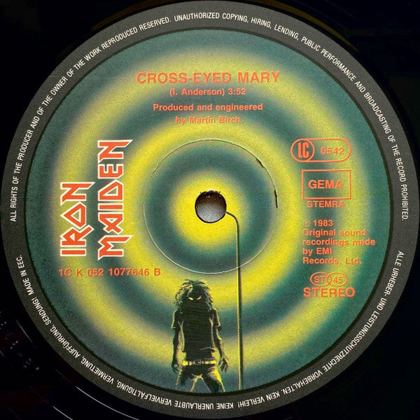 IRON MAIDEN - THE TROOPER 12" 45RPM MAXI SINGLE - ORIGINAL 1983 PRESSING - USED VINYL