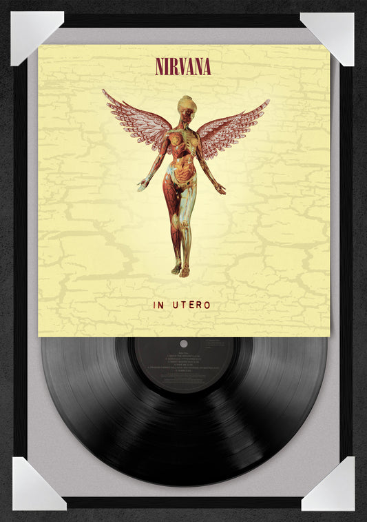 NIRVANA - IN UTERO (12x18" GLASS FRAMED RECORD POSTER)