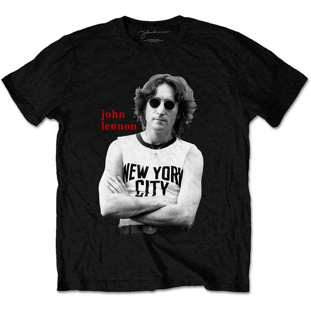 LENNON, JOHN - NYC B&W FITTED JERSEY - TSHIRT