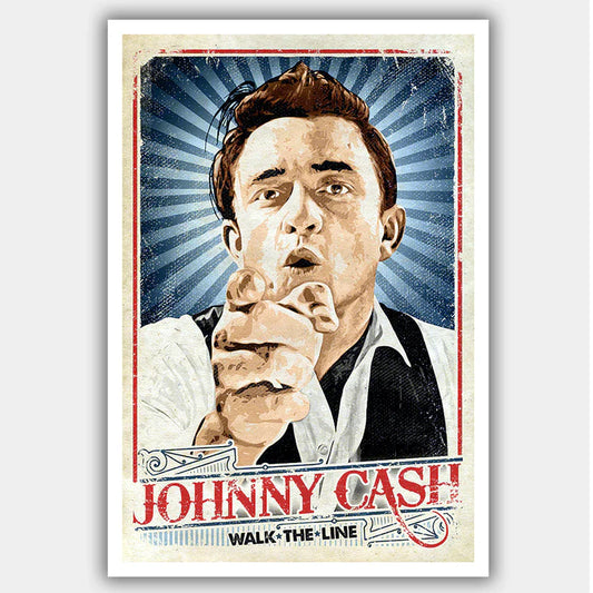 CASH, JOHNNY - WALK THE LINE - Concert Poster - 13 x 19 inches