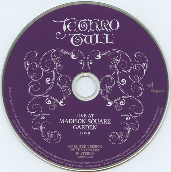 JETHRO TULL - MADISON SQUARE GARDEN 1978 - CD/DVD BOOK BOXSET *NM - USED CD