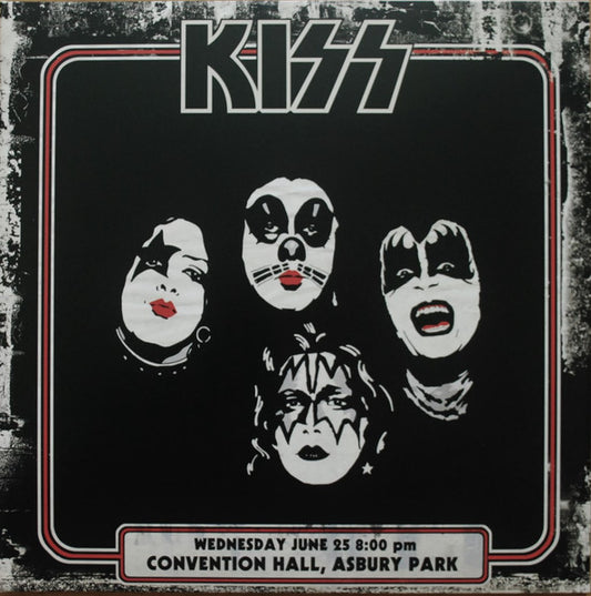 KISS - ASBURY PARK 1975 - 2 LP WITH CONCERT POSTER - LIMITED EDITION WHITE VINYL (BOOTLEG)- LP AND FULL COLOUR TOUR POSTER - USED VINYL