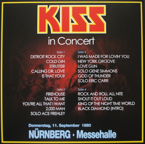 KISS - NURNBERG '80  -  2LP LIMITED EDITION BLOOD RED VINYL/FULL COLOUR PHOTO INSERT **RARE - (BOOTLEG) USED VINYL