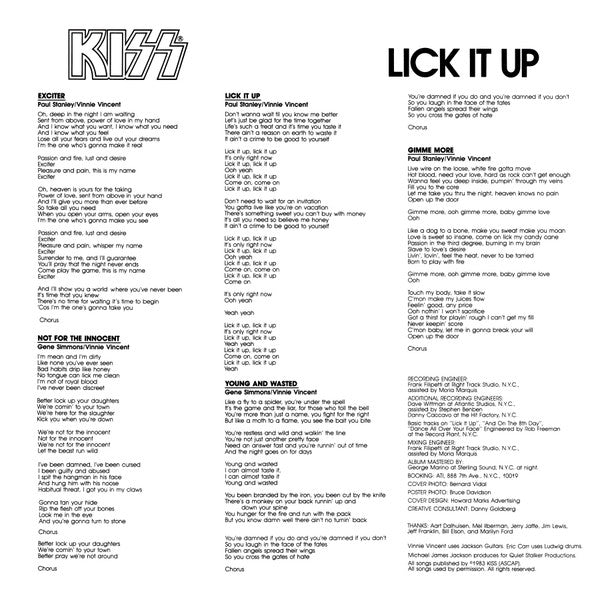 KISS- LICK IT UP - USED VINYL